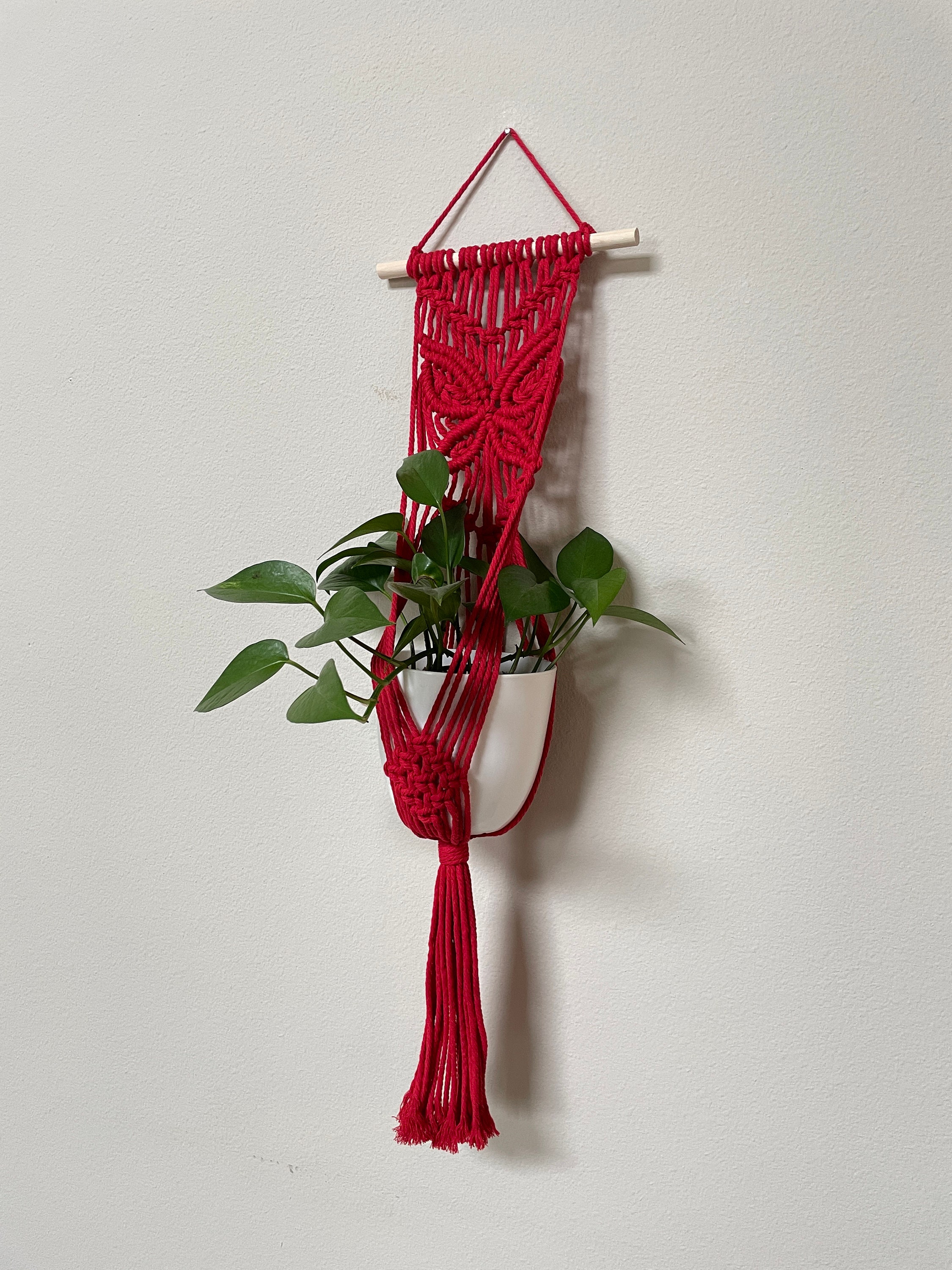 Macrame plant hanger/Macrame plant wall hanging/Macrame butterfly