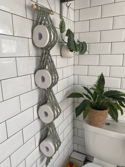 Sage green toilet roll holder storage, toilet paper holder storage, bathroom accessories, bathroom storage, bathroom decor,wall hanging unit