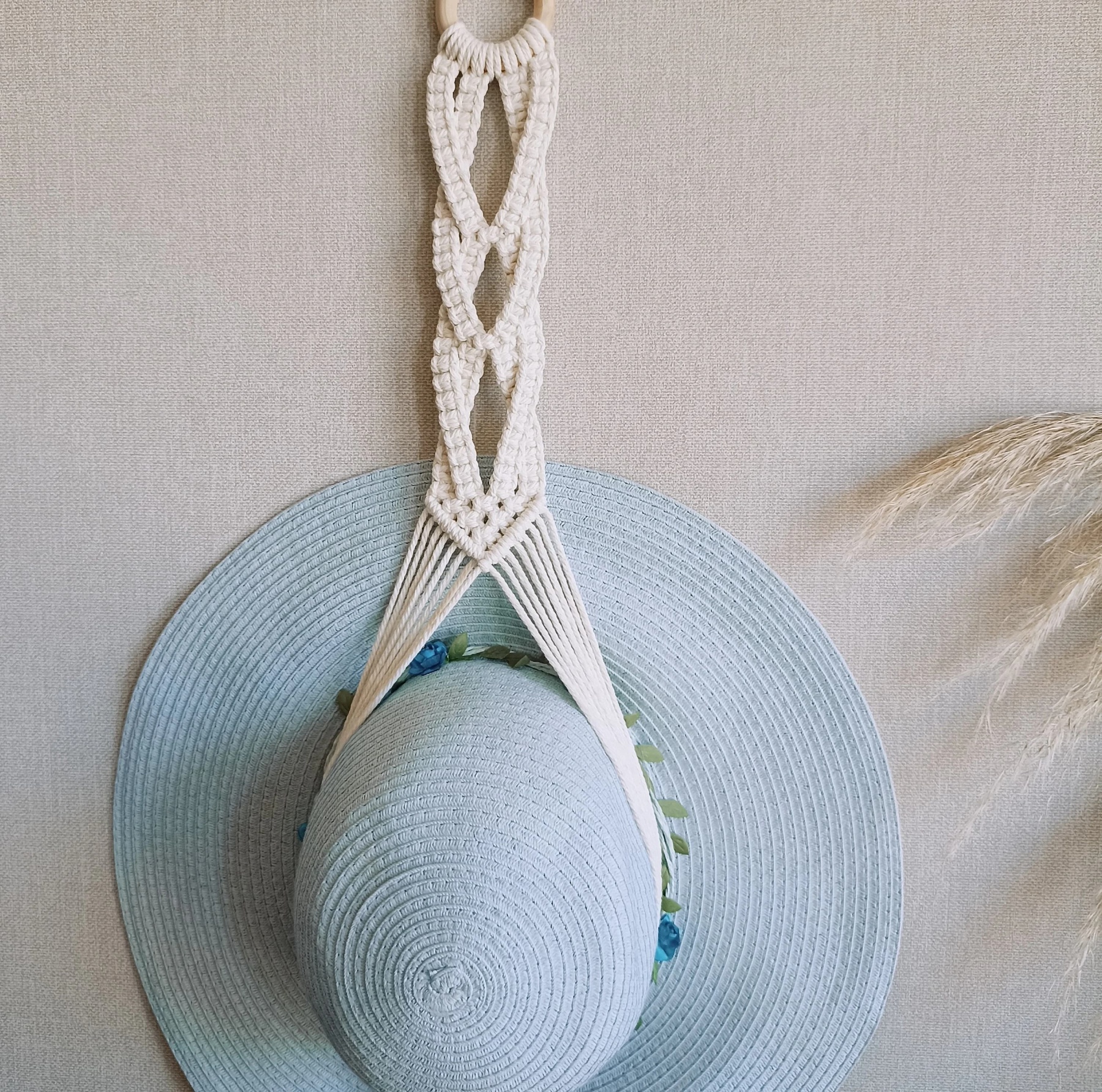 Macrame Hat Display Hat Holder Gift For Her Macrame Cap Rack Macrame Wall Art Hat Hanging Wall Hanger For Hat Cap Rack Display