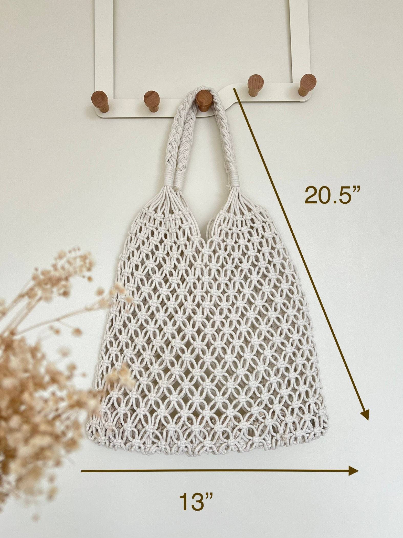 Crochet bag, Cotton robe bag, Macrame bag, boho summer beach bag, vacation bag