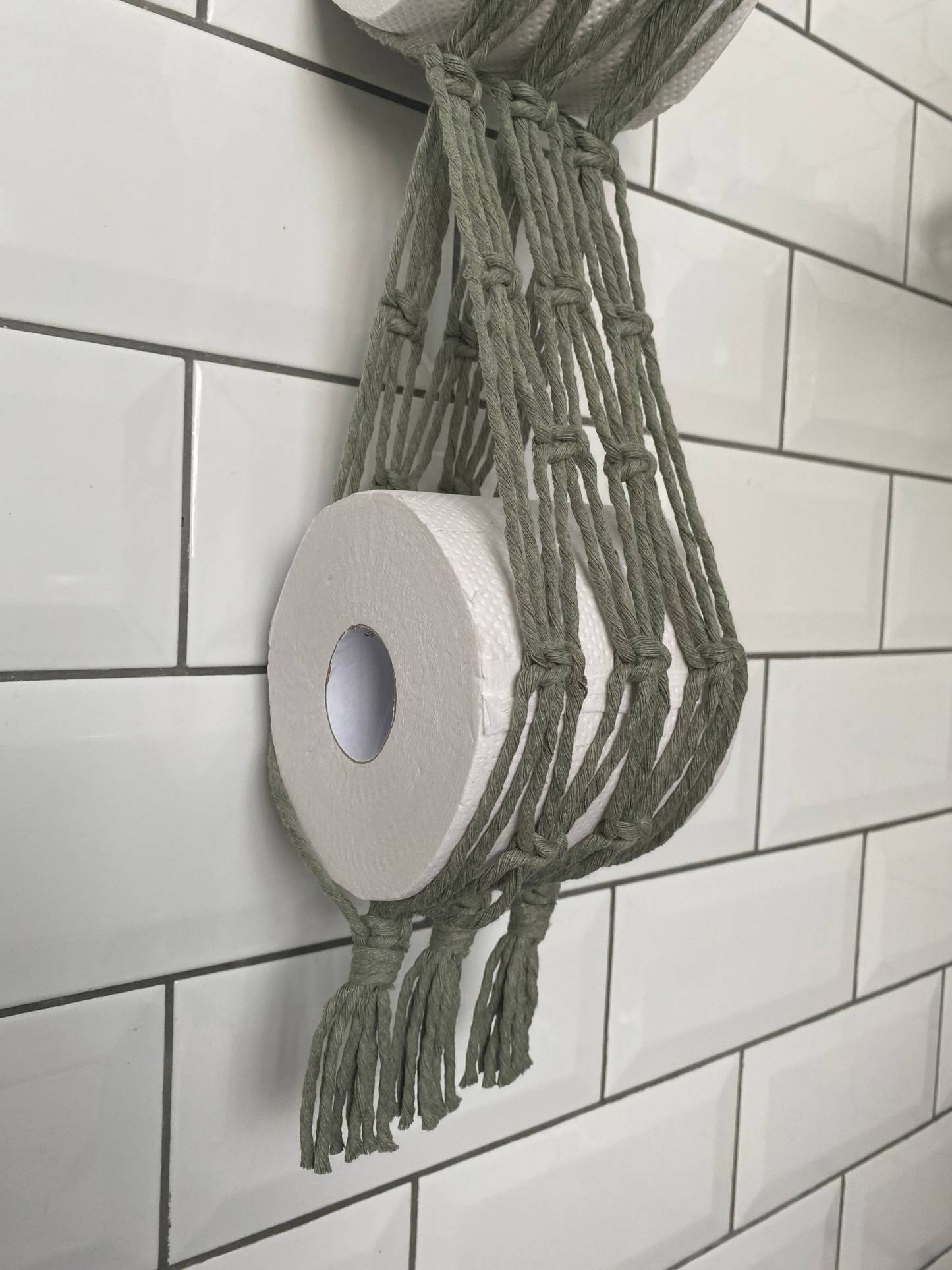 Sage green toilet roll holder storage, toilet paper holder storage, bathroom accessories, bathroom storage, bathroom decor,wall hanging unit