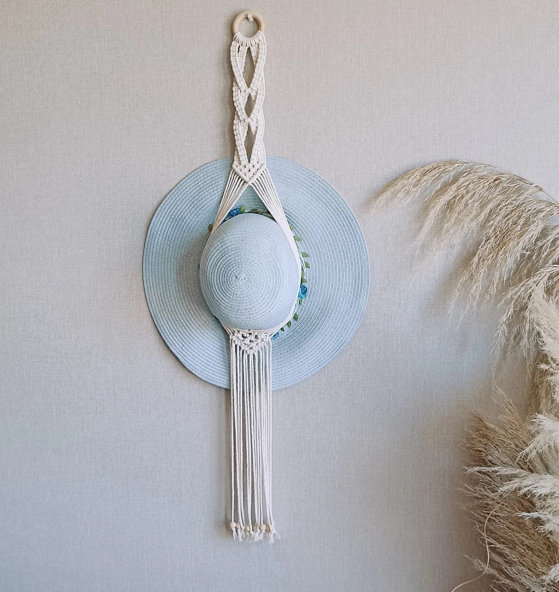 Macrame Hat Display Hat Holder Gift For Her Macrame Cap Rack Macrame Wall Art Hat Hanging Wall Hanger For Hat Cap Rack Display