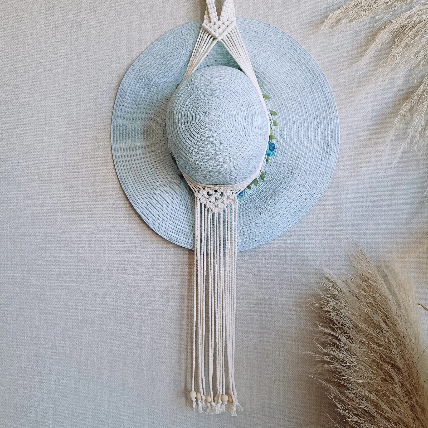 Macrame Hat Display Hat Holder Gift For Her Macrame Cap Rack Macrame Wall Art Hat Hanging Wall Hanger For Hat Cap Rack Display