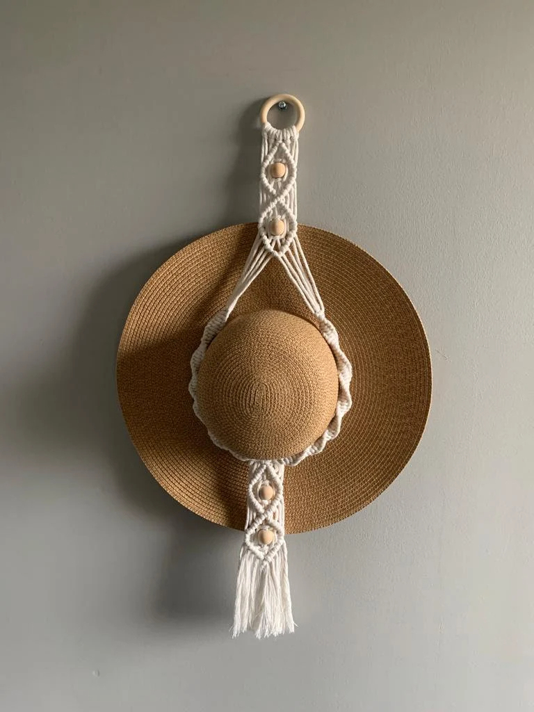 Macrame Hat Display Hat Holder Gift For Her Macrame Cap Rack Macrame W
