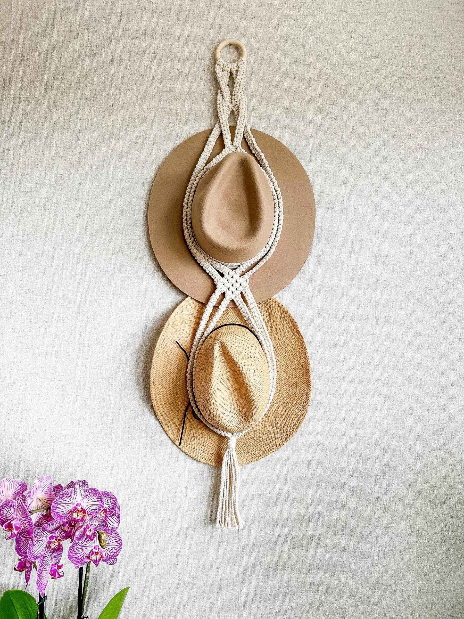 Macrame Hat Display Hat Holder Gift For Her Macrame Cap Rack Macrame Wall Art Hat Hanging Wall Hanger For Hat Cap Rack Display