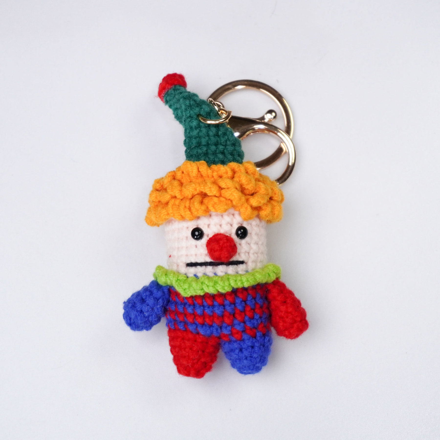 Crochet clown key chain, Cute clown key chain, fun gifts, cute gifts, 