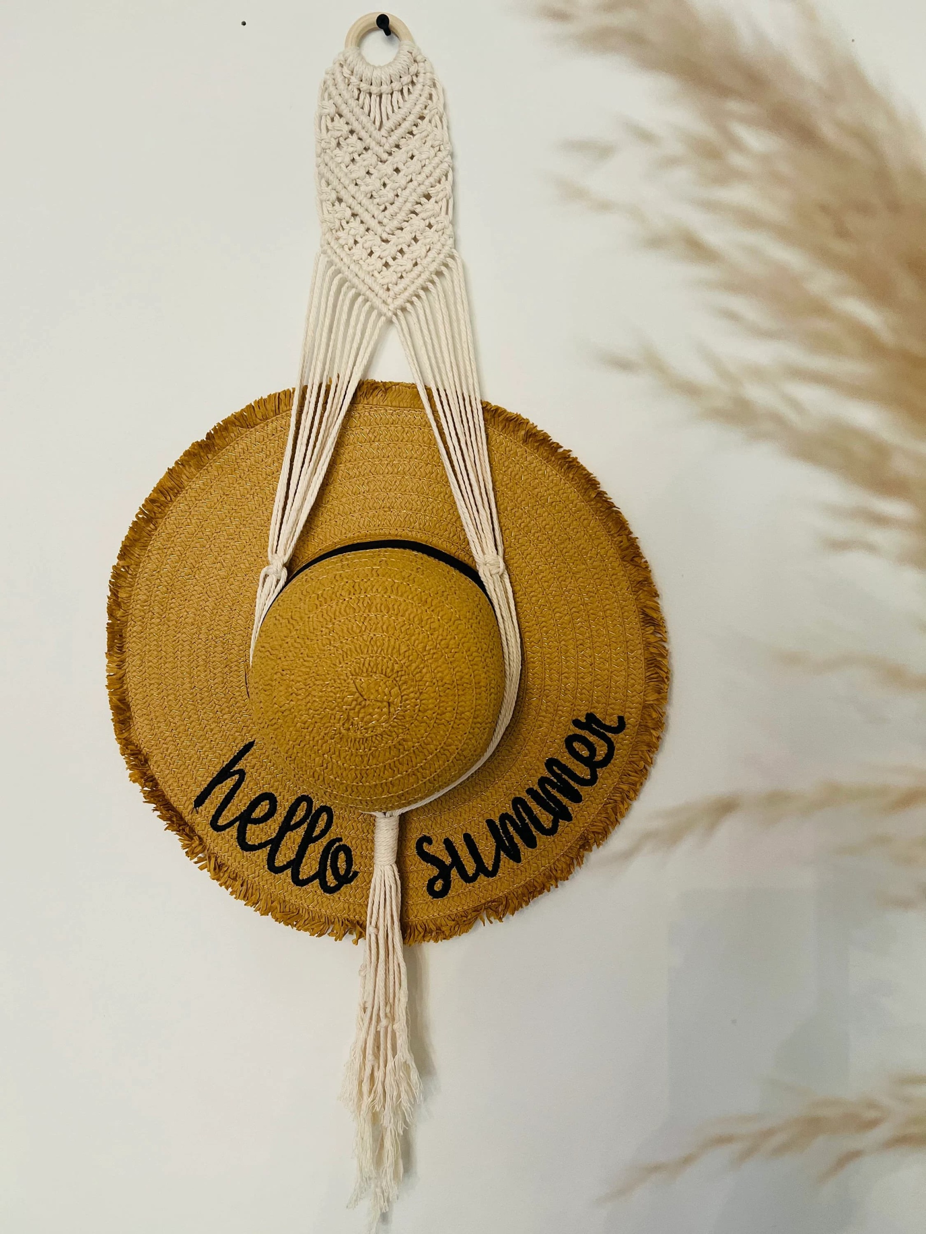 Macrame Hat Display Hat Holder Gift For Her Macrame Cap Rack Macrame W