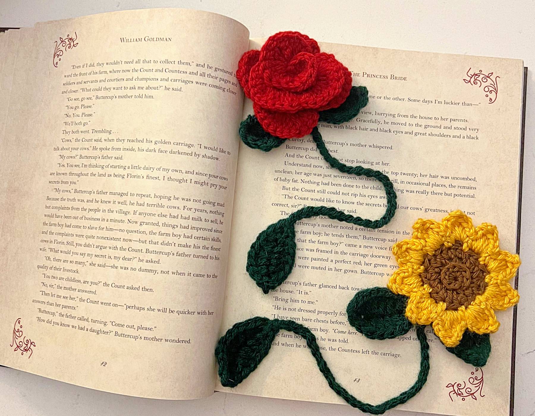 Rose & Sunflower Bookmark