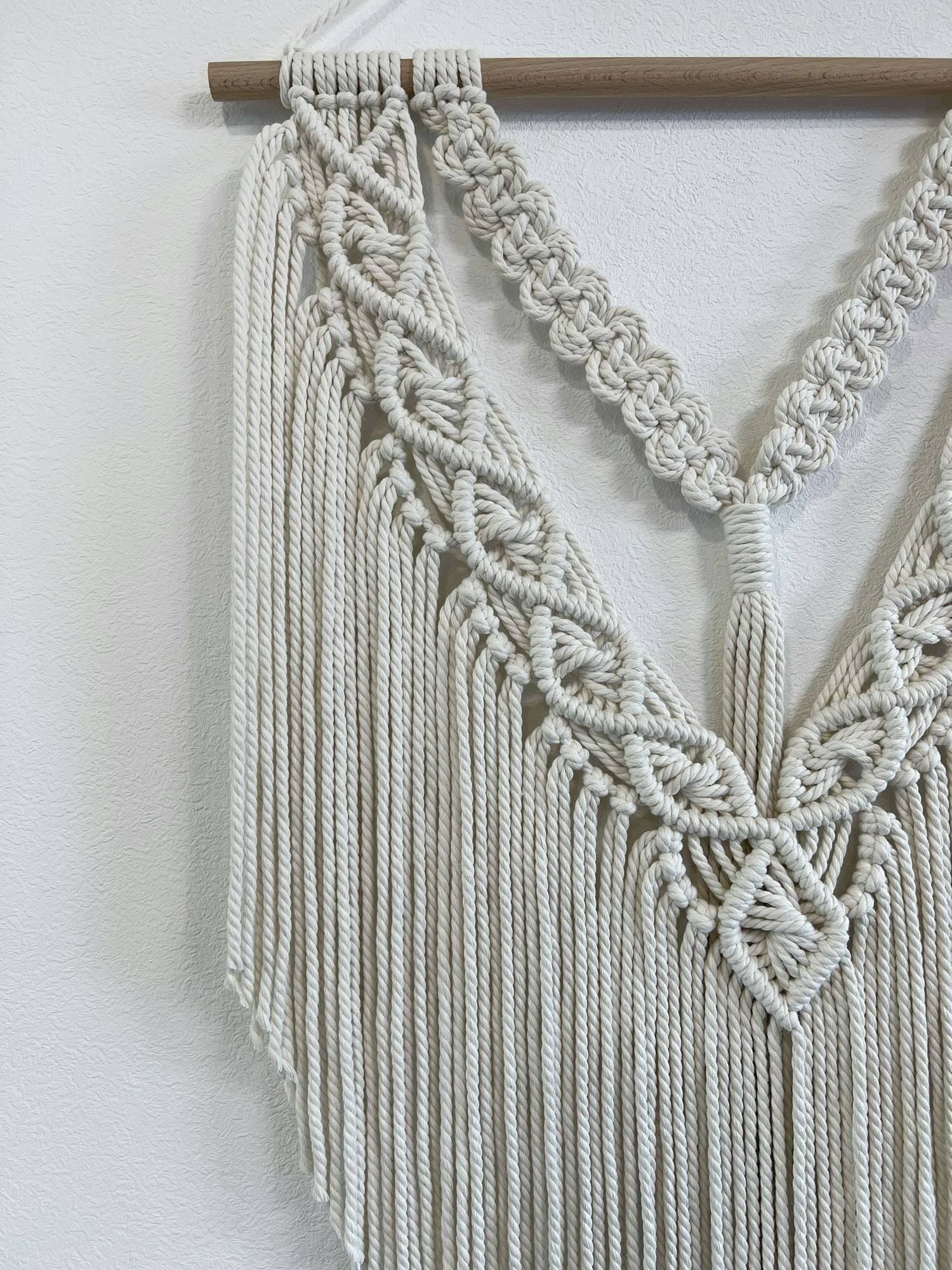 Macrame wall hanging, macrame backdrop, bedroom wall hanging decor, macrame headboard