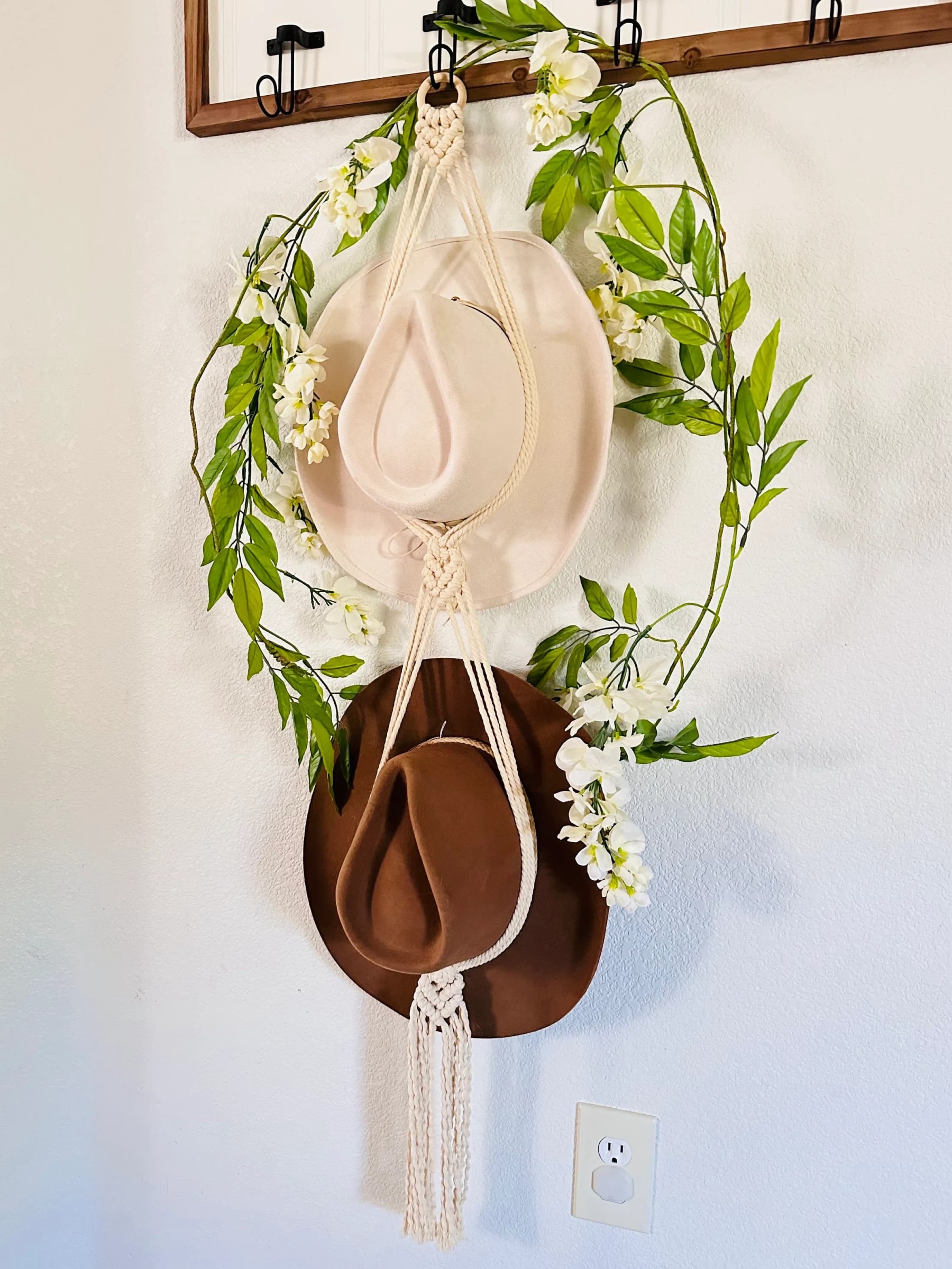 Macrame Hat Display Hat Holder Gift For Her Macrame Cap Rack Macrame Wall Art Hat Hanging Wall Hanger For Hat Cap Rack Display