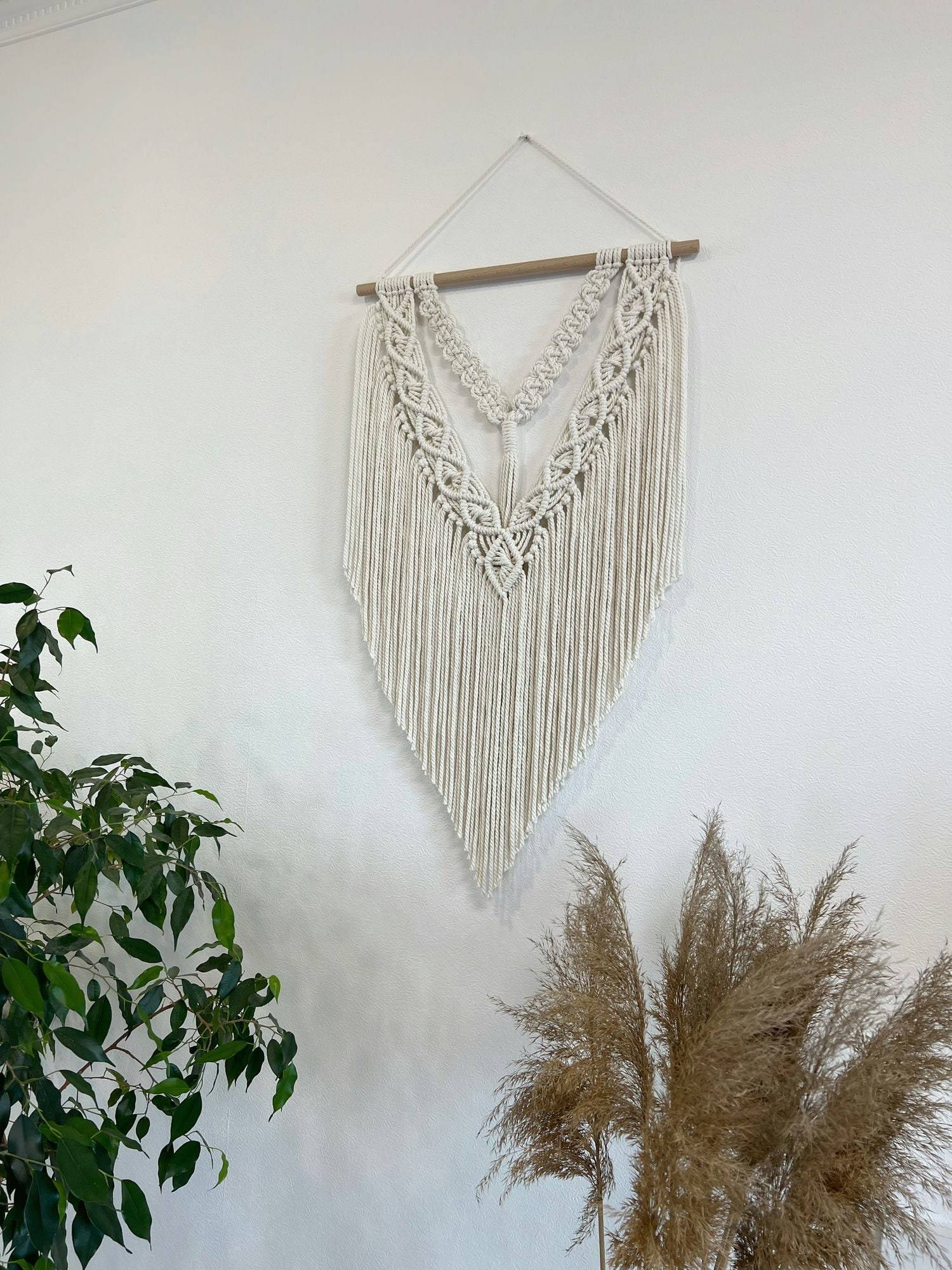 Macrame wall hanging, macrame backdrop, bedroom wall hanging decor, macrame headboard