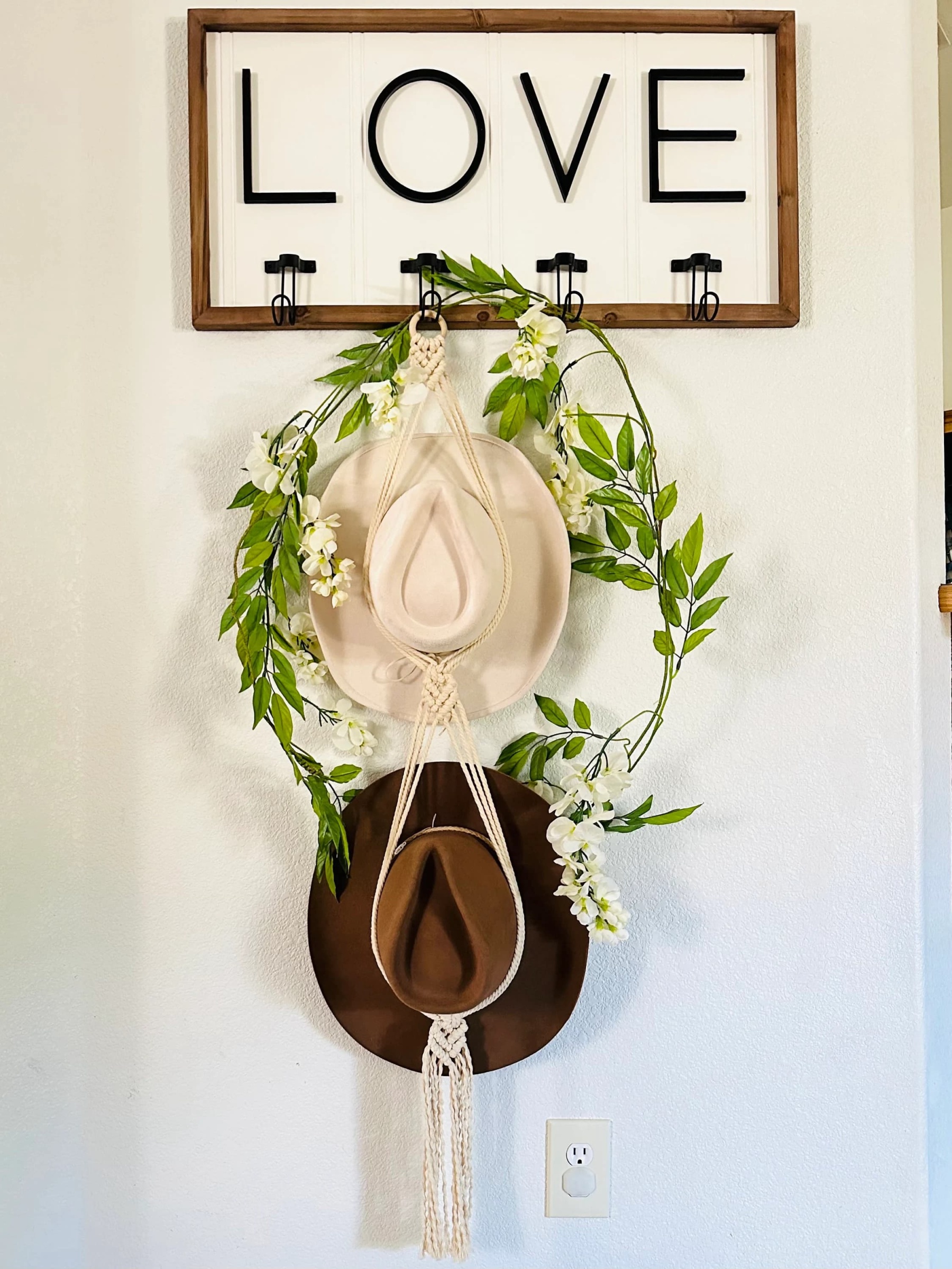 Macrame Hat Display Hat Holder Gift For Her Macrame Cap Rack Macrame W