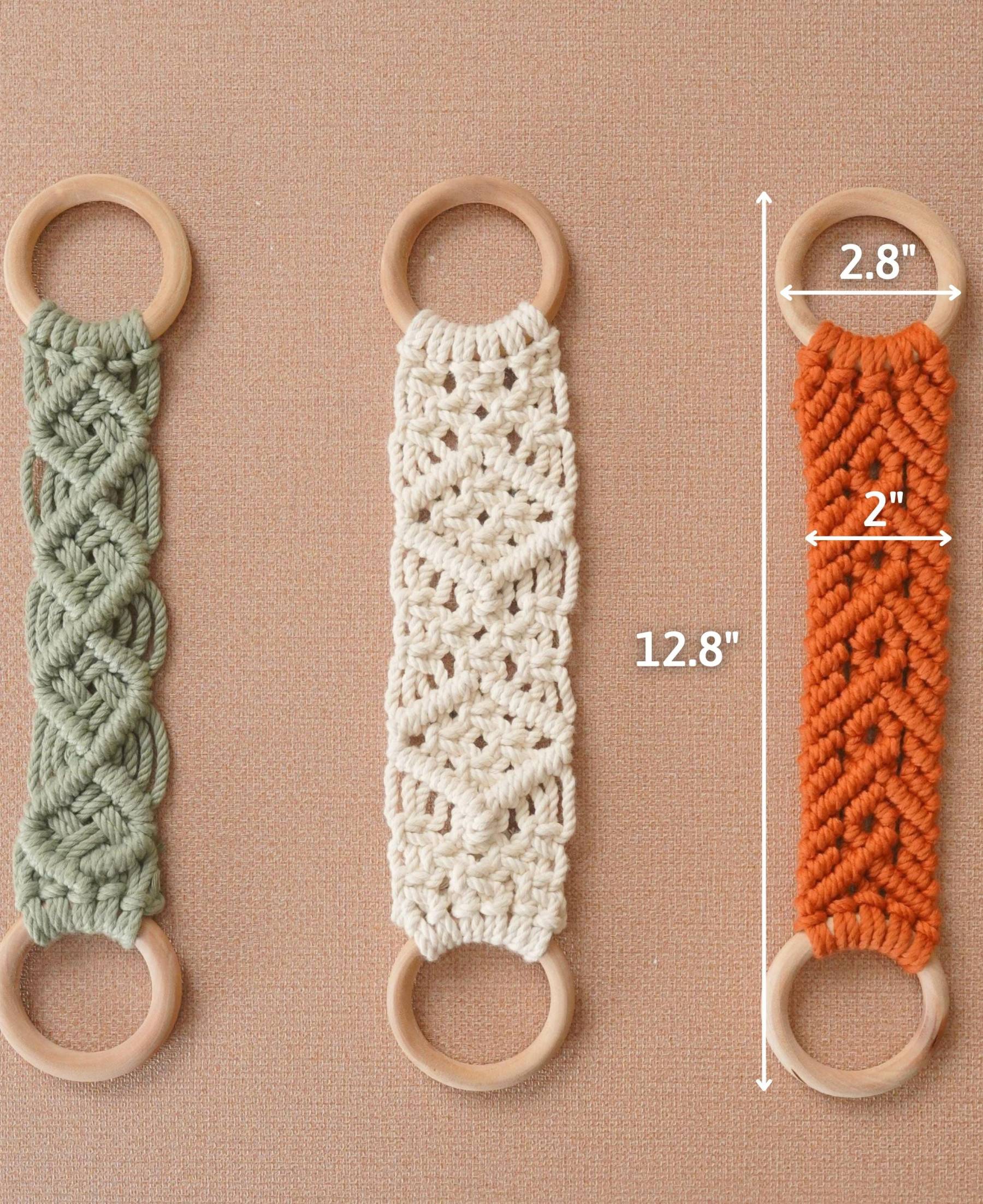 Macrame Towel Holder, Kitchen Organizer, Gift For Mom, Kitchen Accessories, Napkin Holder, Mid Century Modern, Wooden Towel Holder