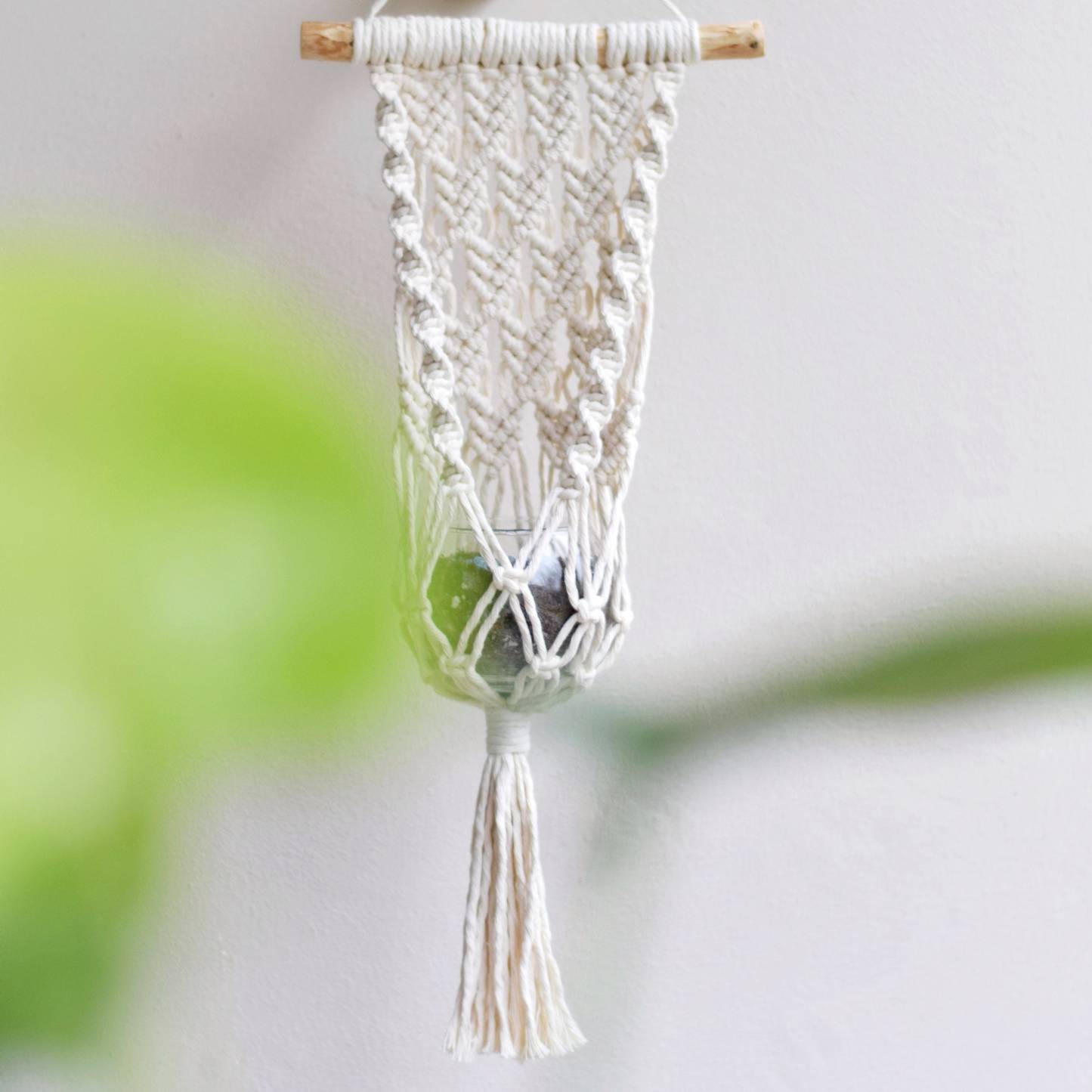 Wall hanging Macrame Plant Hanger - Easy to Hang for Bohemian Home Dec