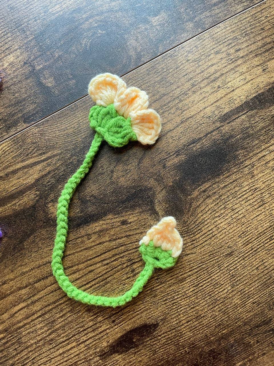 Crochet Flower and Bud Bookmark Pattern