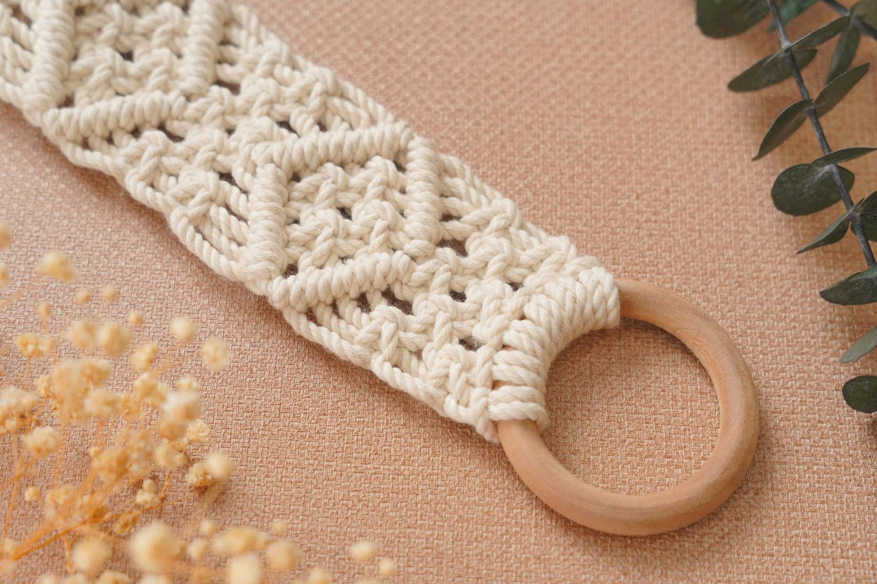 Macrame Towel Holder, Kitchen Organizer, Gift For Mom, Kitchen Accesso