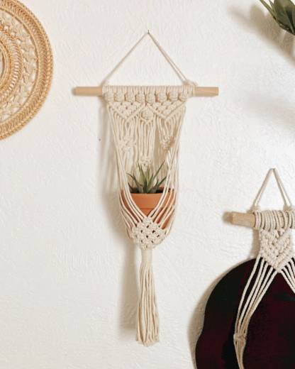 Macrame Wall Plant Hanger Macrame Plant Hanger  Wall Decor Wall Plant Hanger Boho Wall Art