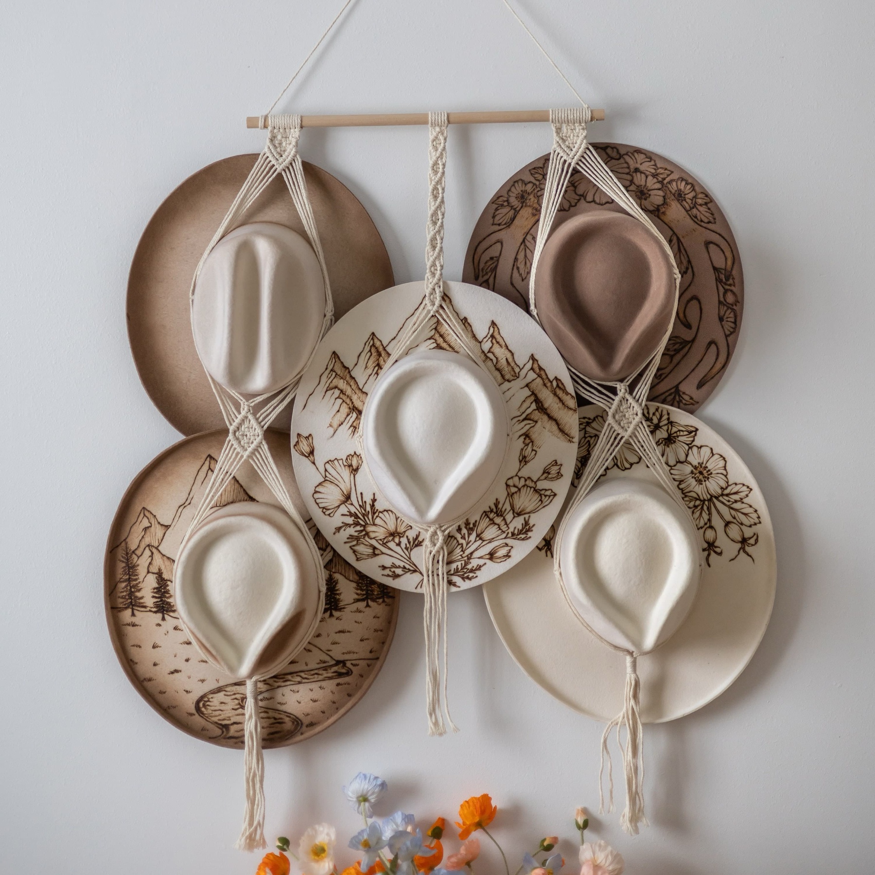 Macrame Hat Display Hat Holder Gift For Her Macrame Cap Rack Macrame Wall Art Hat Hanging Wall Hanger For Hat Cap Rack Display