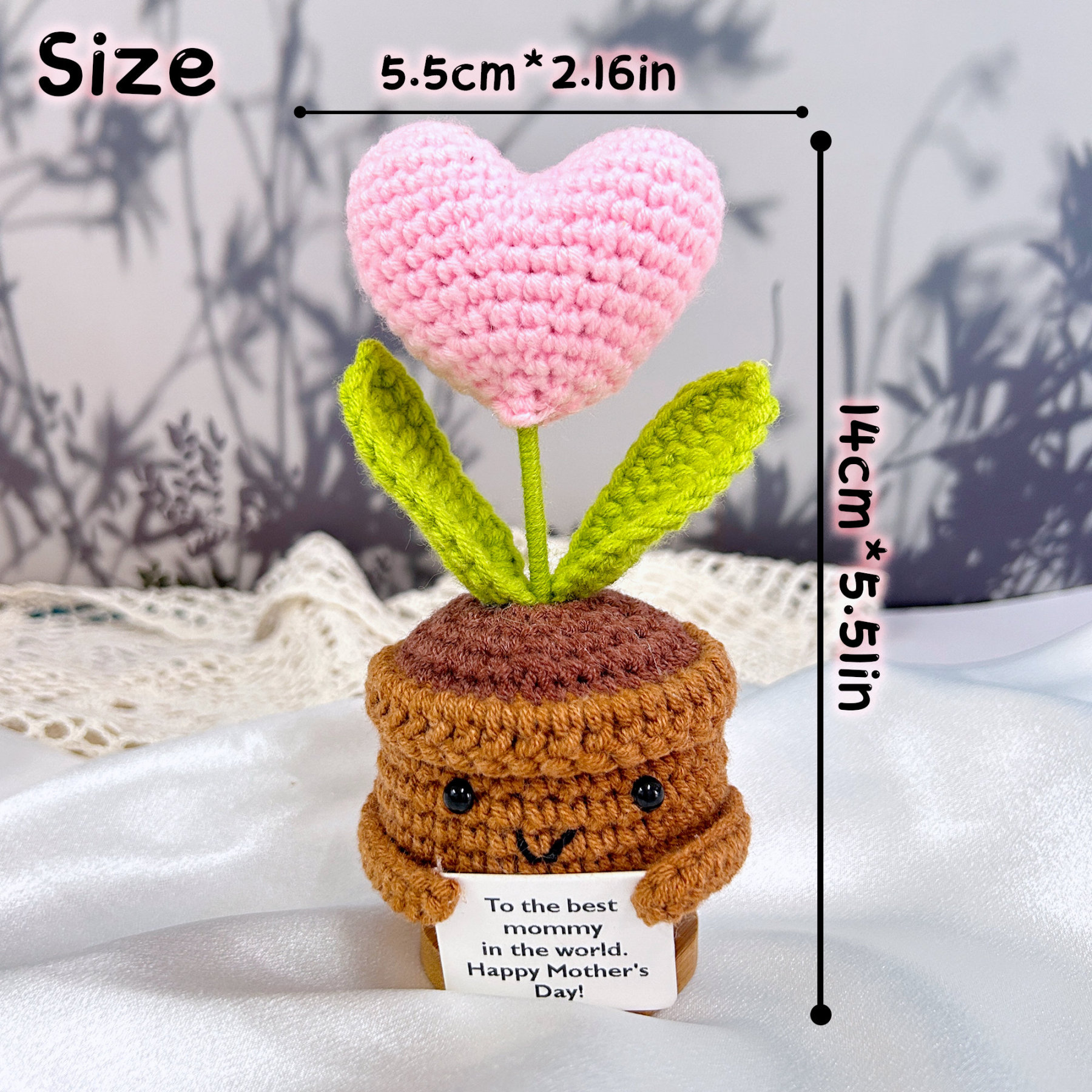 Handmade crochet, love sunflower potted plant, Mother's Day gift, gift for mom-grandma-sister-friends, exquisite crochet finished product