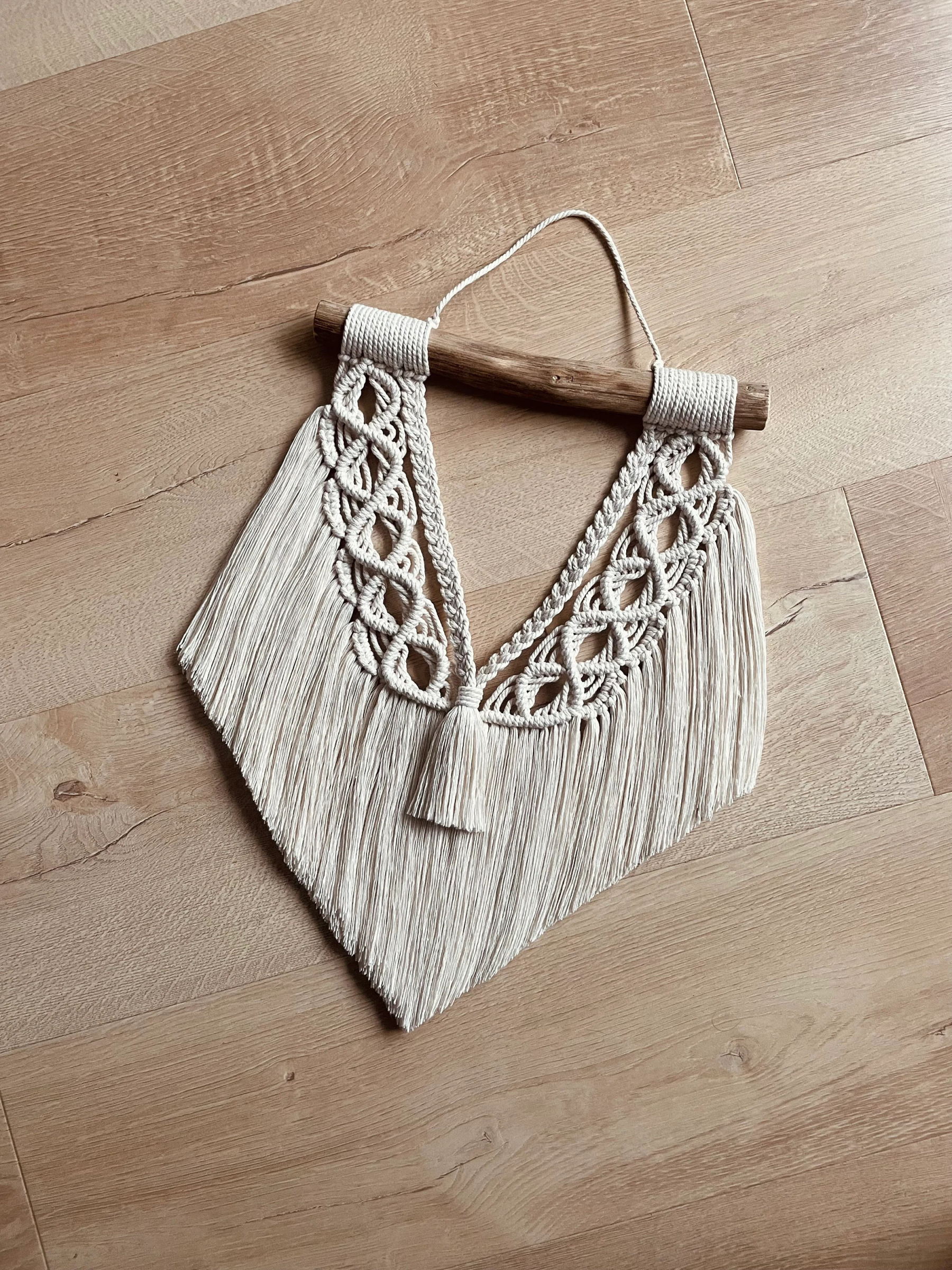 Macrame Wall Hanging – Boho Cotton Decoration, Handmade Wall Tapestry, Natural Home Decor