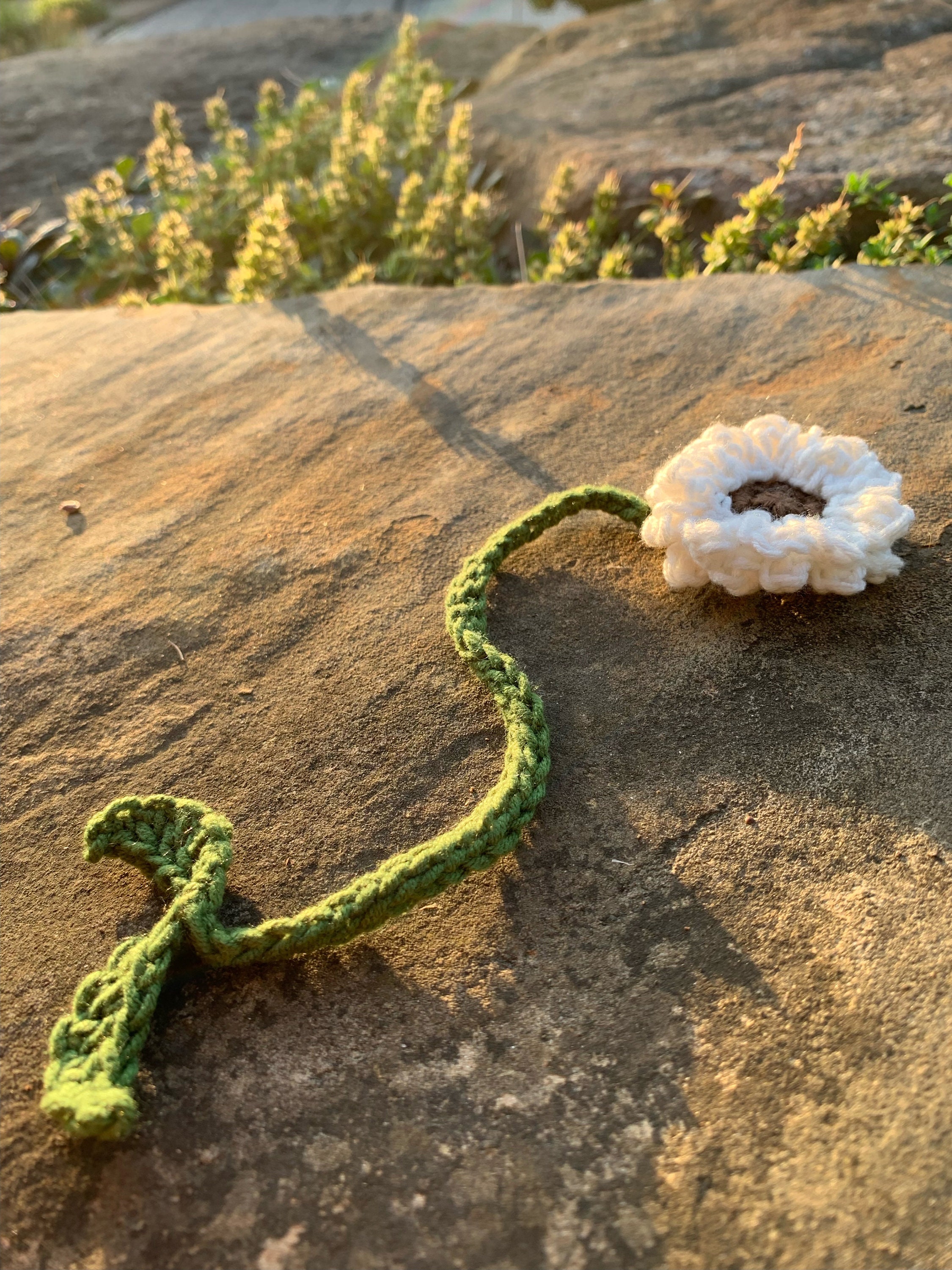 Handmade Flower Crochet Bookmark Floral Design Book Lovers Sunflower Bookmark