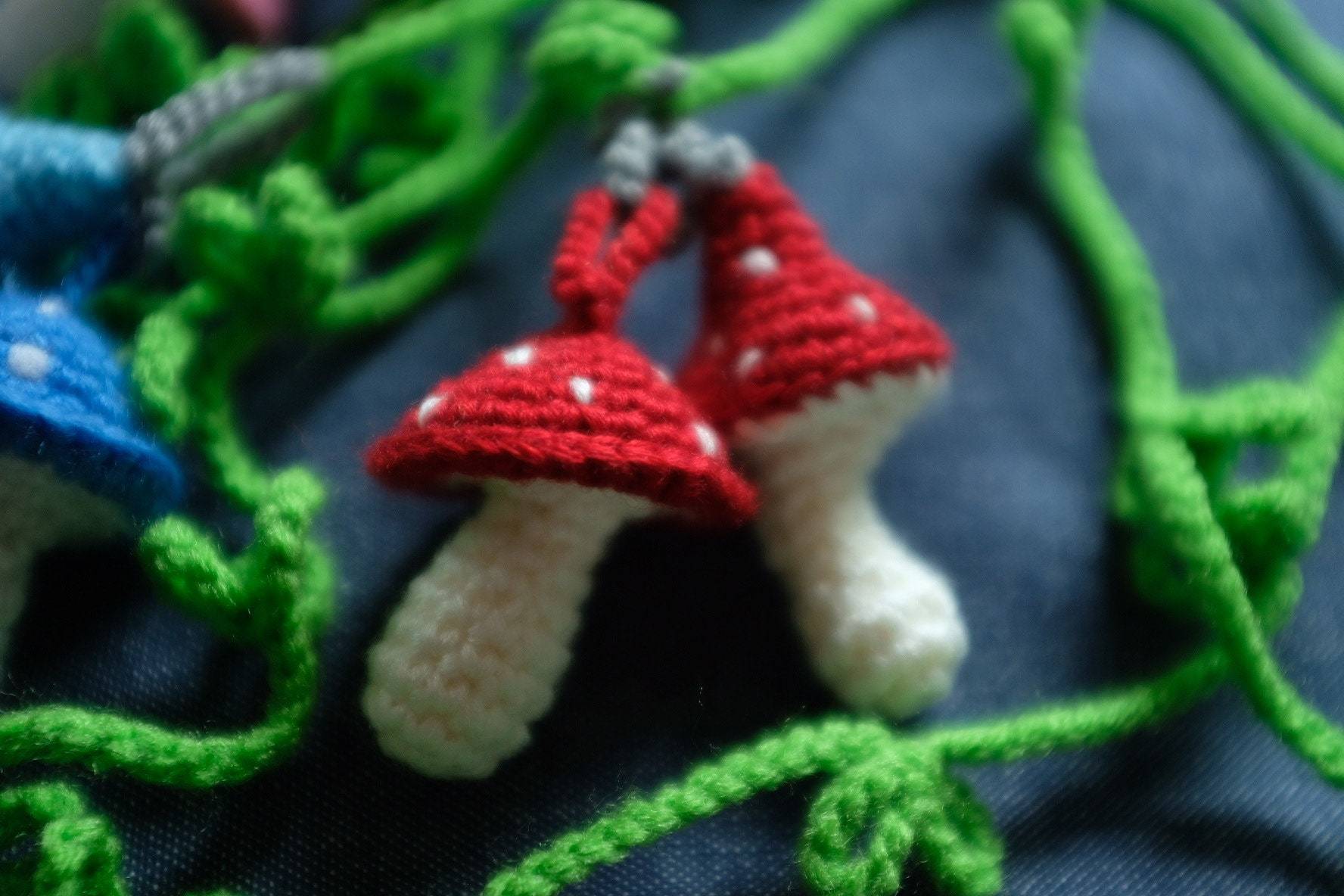 Crochet curtain tie back handmade mushroom curtain hold back crochet c