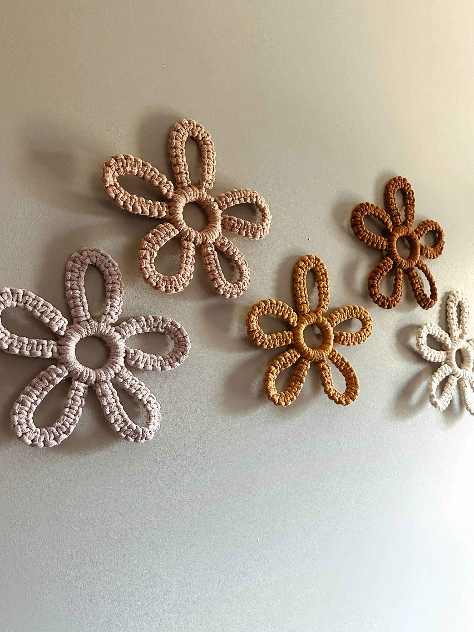 3pcsMacrame Flower Boho Wall Hanging  Boho Nursery