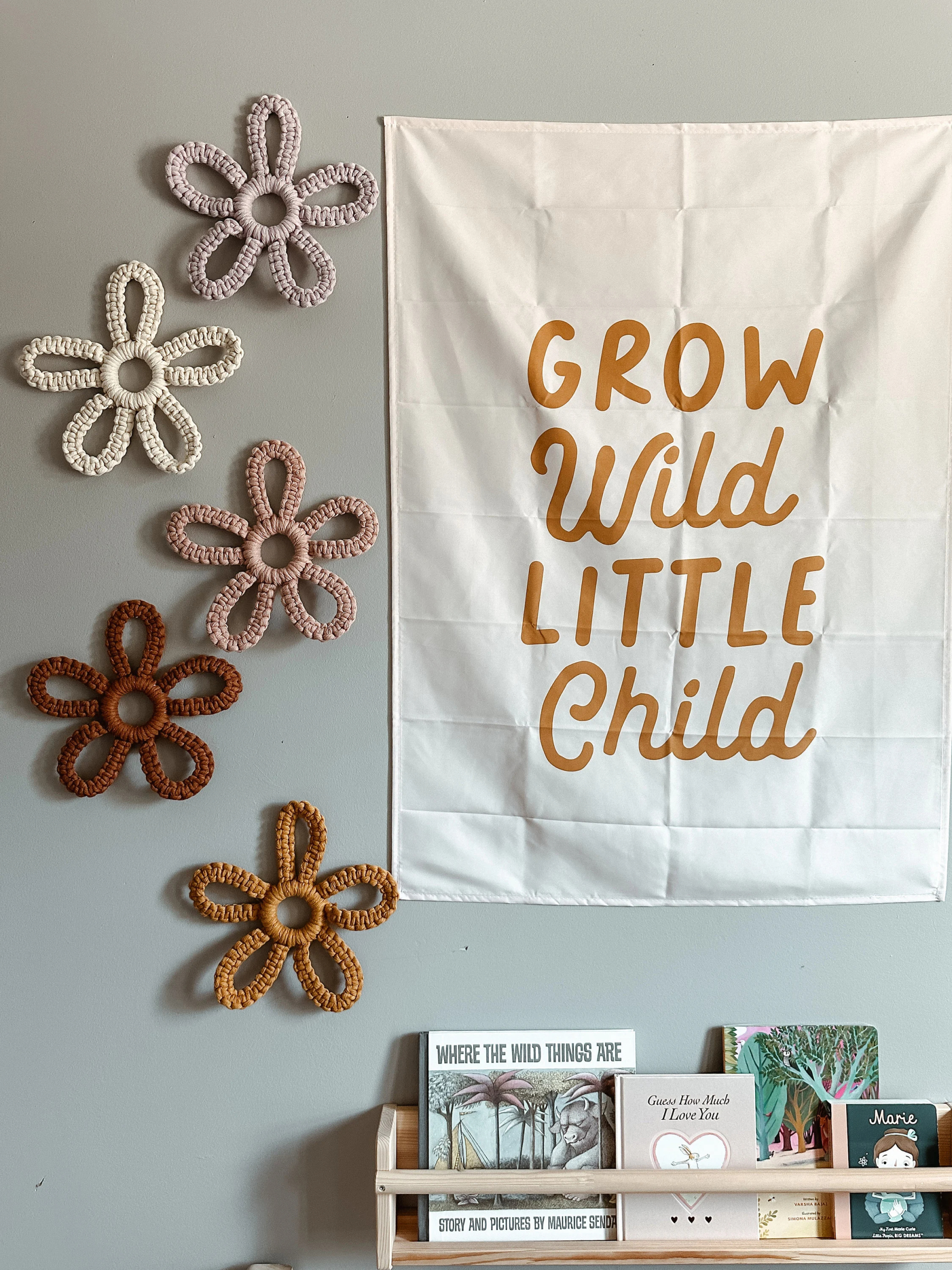 3pcsMacrame Flower Boho Wall Hanging  Boho Nursery