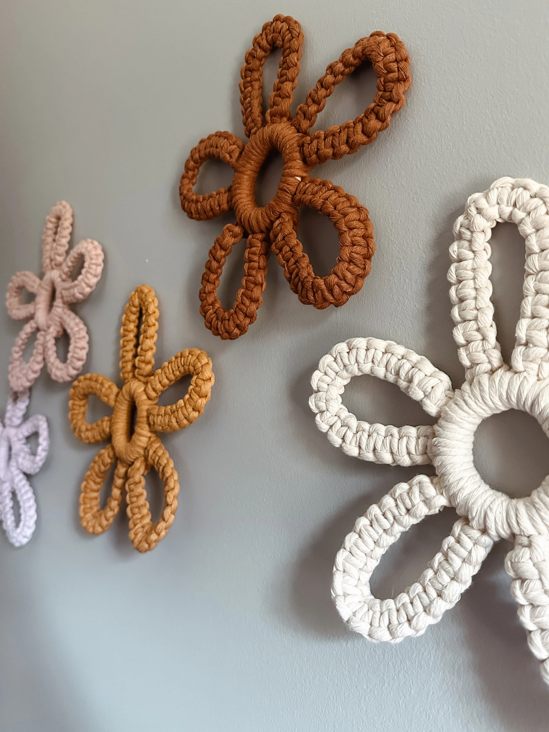 3pcsMacrame Flower Boho Wall Hanging  Boho Nursery