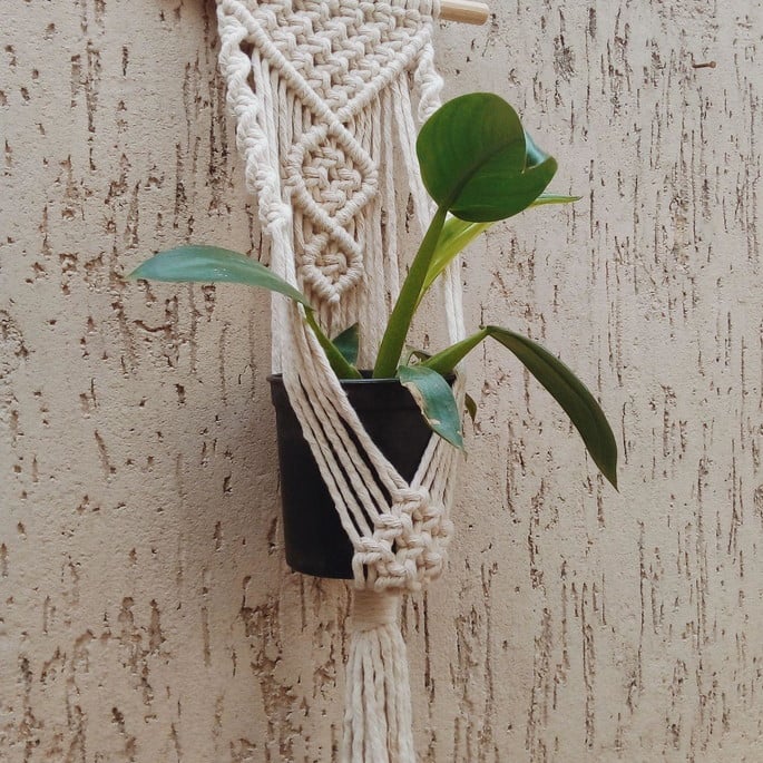 Boho Macrame Plant Hanger Large Hanging Planter Plant Holder Pot Hanger Hanging Basket Wall Planters, Plant Lover Gift, Indoor Garden