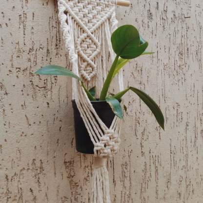 Boho Macrame Plant Hanger Large Hanging Planter Plant Holder Pot Hanger Hanging Basket Wall Planters, Plant Lover Gift, Indoor Garden