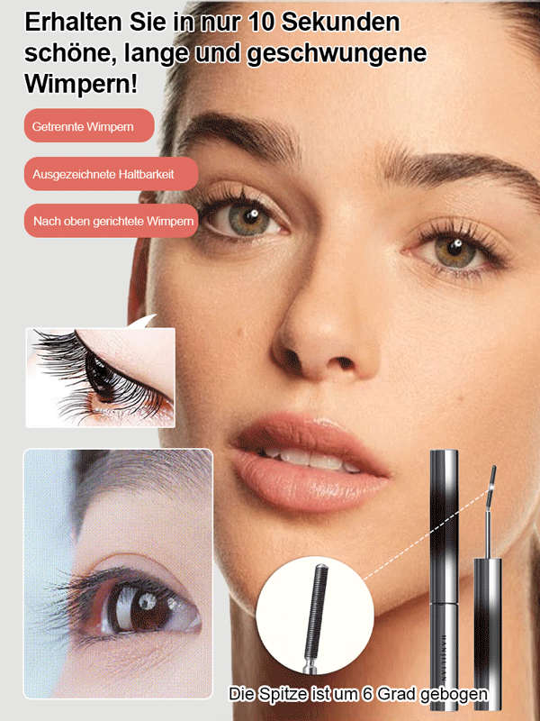 【6° Curling Type】10 Second Long & Curl Mascara💗Wasser- und schweißbeständig, damit das Make-up länger hält. 