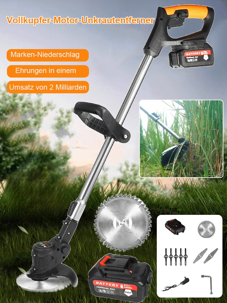 Wiederaufladbarer kleiner Heim-Unkrautvernichter 👍Ein Rasenmäher, der in 10 Jahren nicht kaputt geht