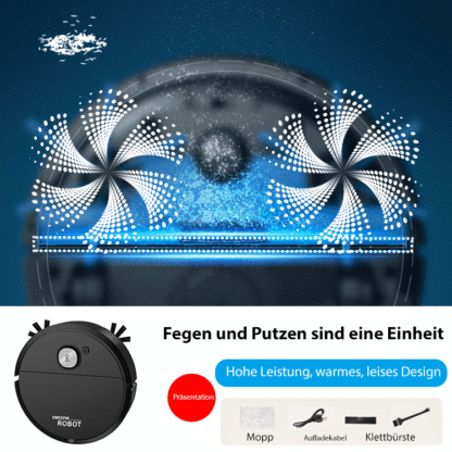 Automatischer Kehr-, Saug- und Wischroboter in einem