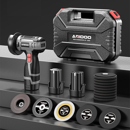 Multifunktionale Winkelschleifer. Schneidet, schleift, entfernt Rost und poliert mühelos. Trotz seiner geringen Größe ist er extrem leistungsstark.