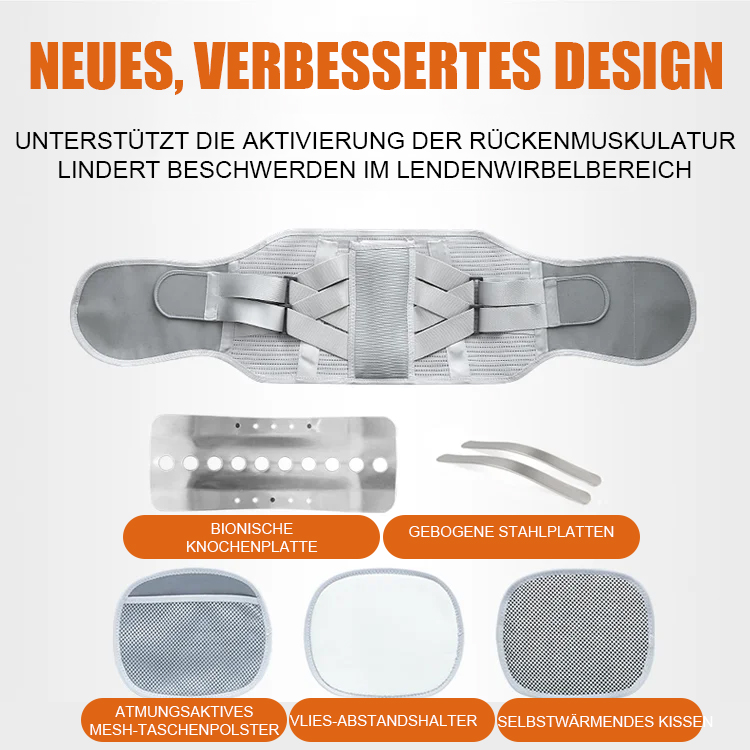Stahlplatten-gestützter, atmungsaktiver, heißgepresster Taillengurt