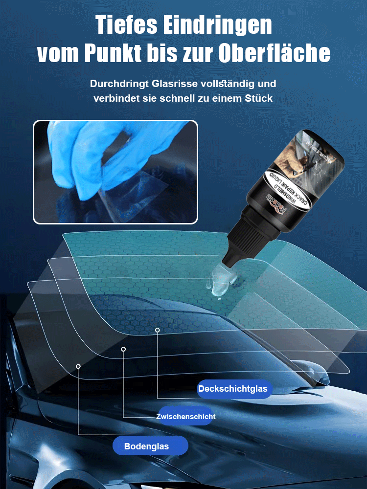 【Starke Formel】Autowindschutzscheiben-Reparaturflüssigkeit 👨🔧 Reparatur in 1 Sekunde, bequem und schnell