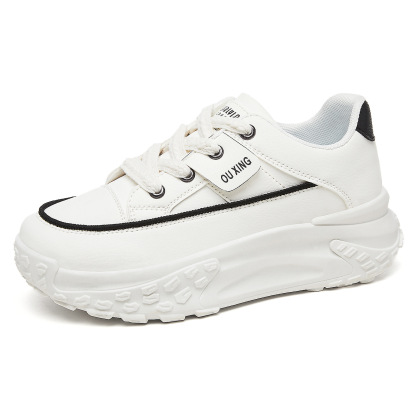 Damen-Freizeitschuhe mit dicker Sohle und Absatzhöhung，30 mm ergonomische Sohle. Unterstützt die natürliche Fußform beim Gehen und verbessert die Aktivitätseffizienz.