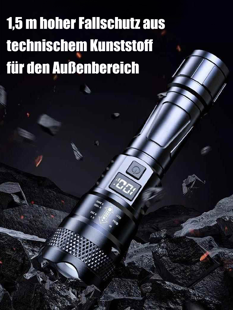 Zoom-Taschenlampe mit großer Reichweite