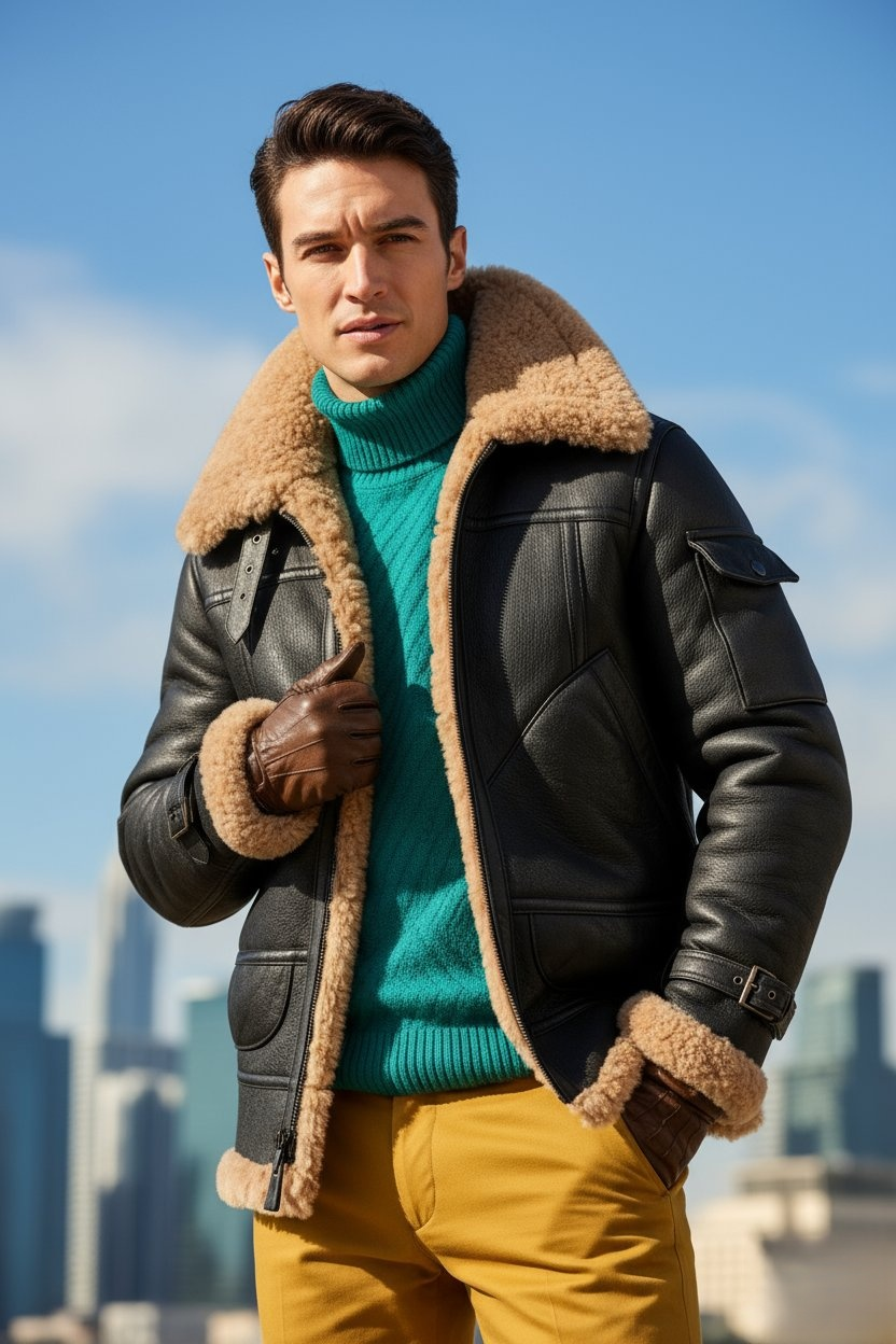 Das ist keine gewöhnliche Jacke! Gefertigt aus reinem Lammfell und Wolle, hält sie Temperaturen bis zu -40 Grad Celsius stand und ist damit selbst für die Arktis und den Himalaya bestens geeignet.