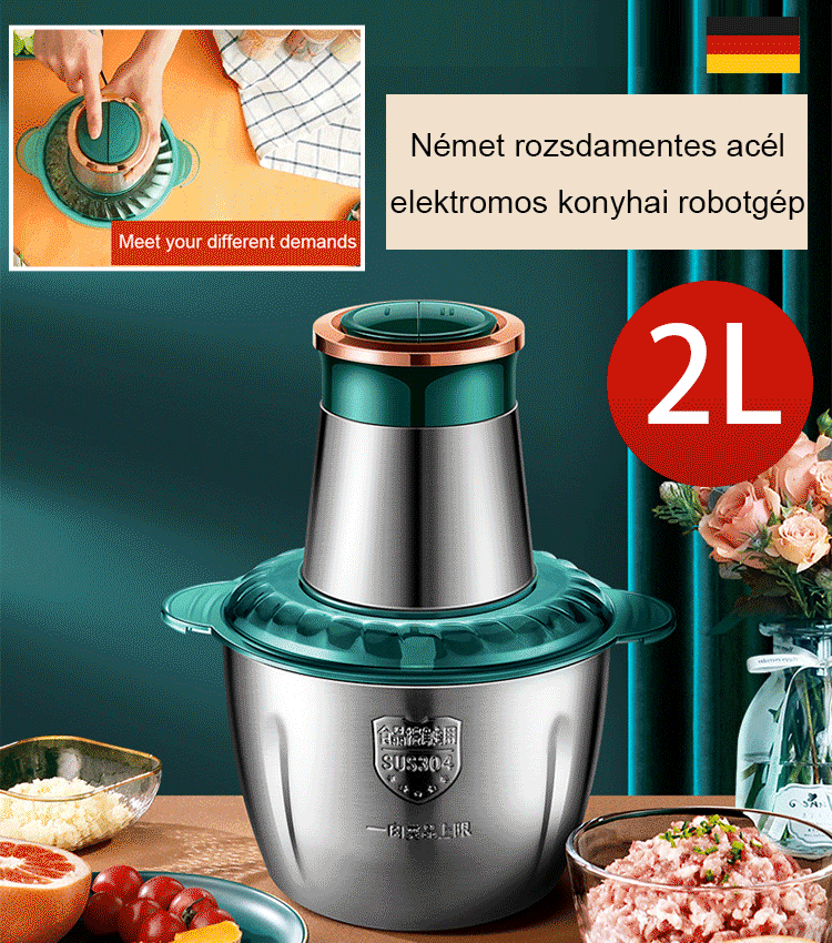 Entdecken Sie den ultimativen Küchenhelfer: Elektrischer Fleischwolf aus Edelstahl，einfach zu bedienen, freie Geschwindigkeitskontrolle!! 