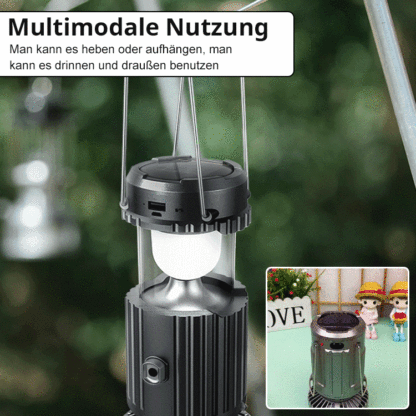 Solarbetriebene elektrische Fan Camping Licht