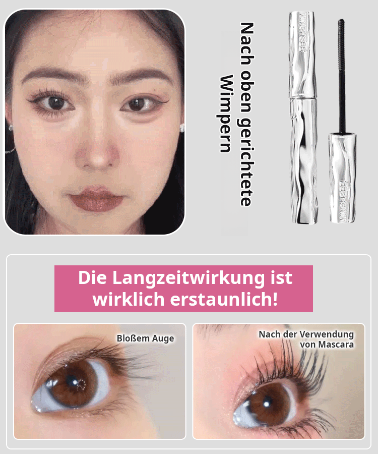 【Vergrößern Sie Ihre Augen】Kleine Stahlrohr-Mascara