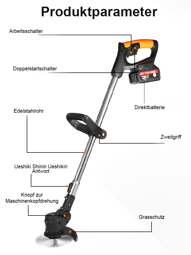 Wiederaufladbarer kleiner Heim-Unkrautvernichter 👍Ein Rasenmäher, der in 10 Jahren nicht kaputt geht