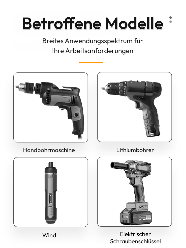 【Passend für verschiedene Elektrowerkzeuge】Stark magnetische, rutschfeste und stoßfeste Bit-Set.