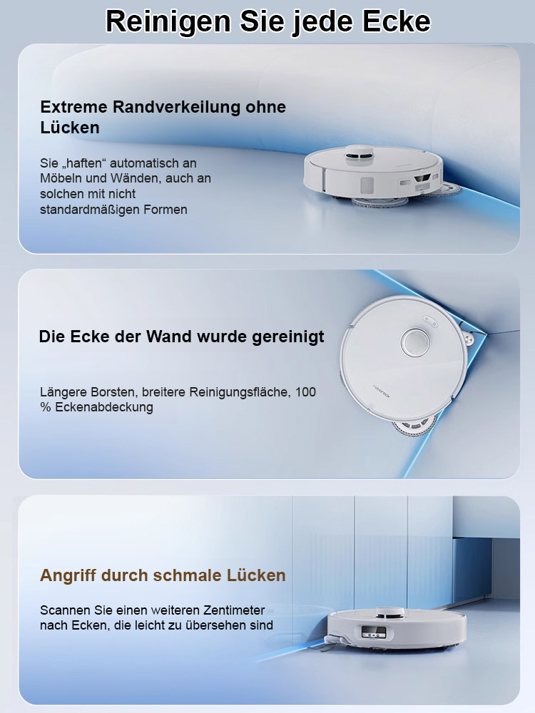 Ultradünner 3-in-1-Staubsauger zum Kehren, Staubsaugen und Bodenwischen