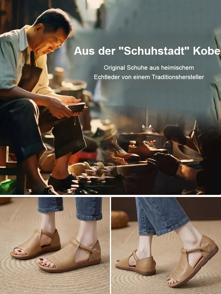 【Speziell für deutsche Frauenfüße entwickelt】✨Handgefertigte Ledersandalen, die auch nach langem Tragen nicht ermüden!
