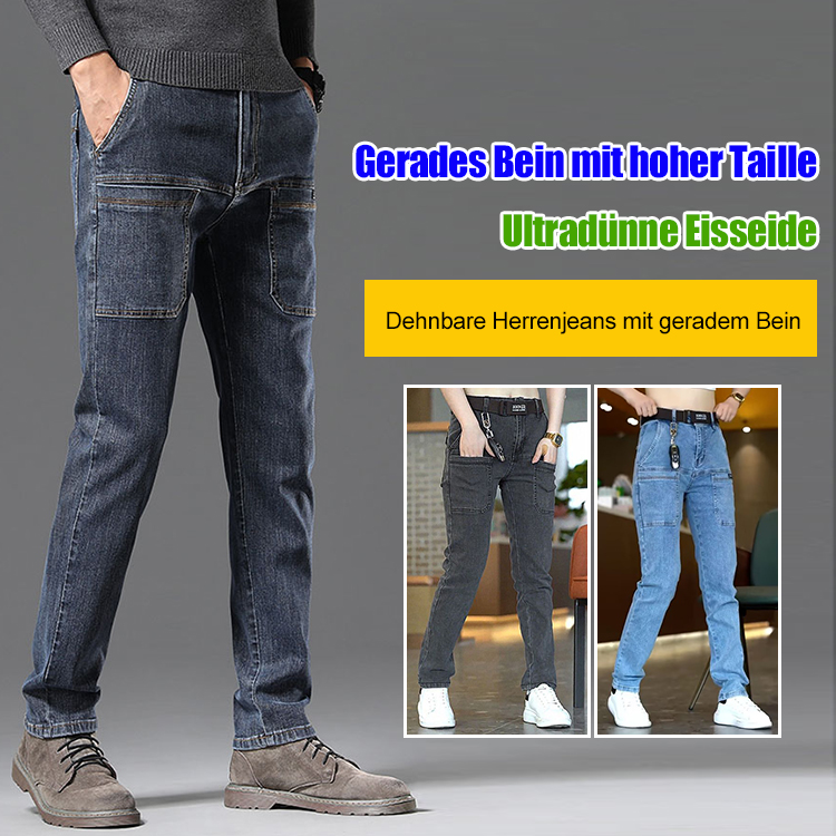 Dehnbare Herrenjeans mit geradem Bein