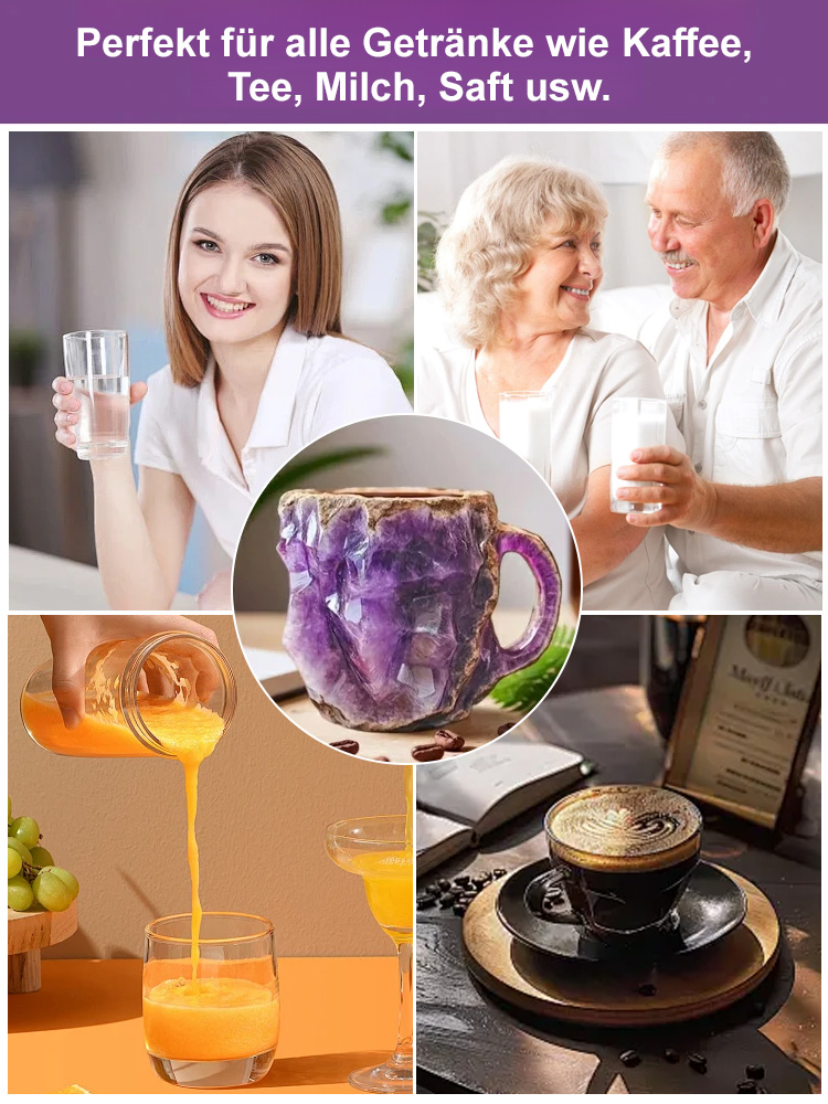 【Weihnachtsfrühkauf】Mineralischer Wellness-Kristall-Kaffeebecher☕  Jede Tasse ein Unikat!