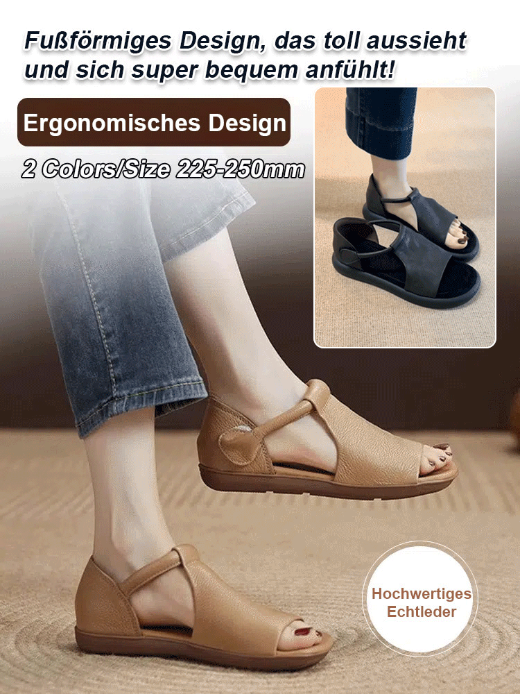 【Speziell für deutsche Frauenfüße entwickelt】✨Handgefertigte Ledersandalen, die auch nach langem Tragen nicht ermüden!